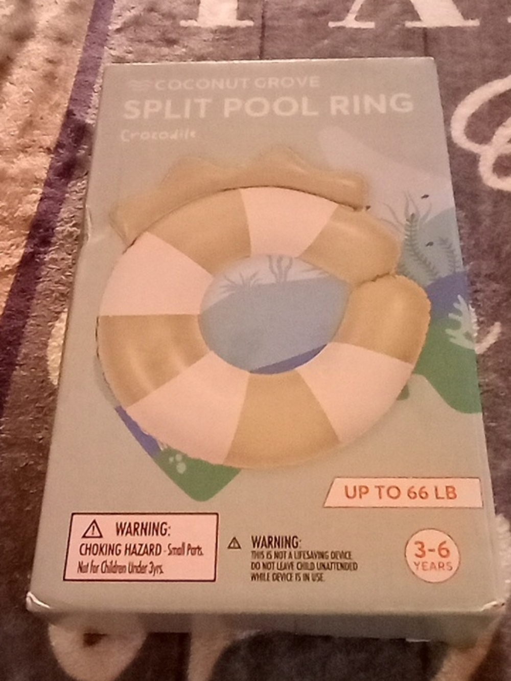 Kids Split Pool Ring - Cream/White - Ages 3-6